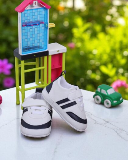 Beblux Lacivert Beyaz Cırtlı Spor Erkek Bebek Ayakkabısı