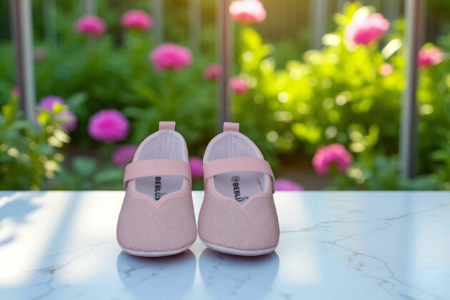 Beblux Kalpli Simli Pudra Babet Bebek Ayakkabısı - Görsel 2