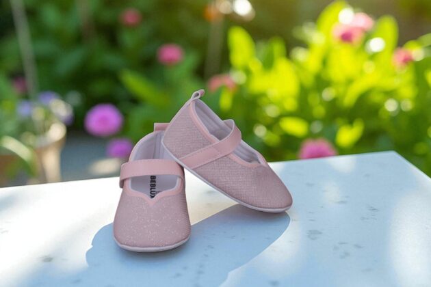 Beblux Kalpli Simli Pudra Babet Bebek Ayakkabısı