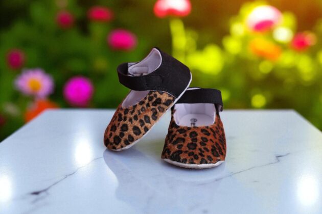 Beblux Leopar Desenli Babet Bebek Ayakkabısı