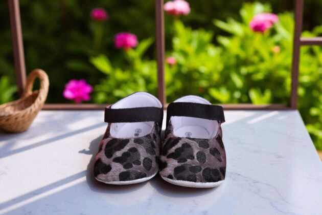 Beblux Gri Leopar Desenli Babet Bebek Ayakkabısı - Görsel 2