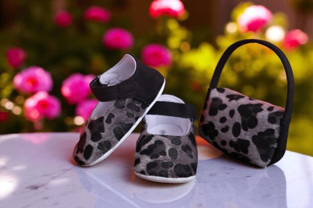 Beblux Leopar Desenli Bebek Ayakkabı & Çanta Seti - Görsel 2