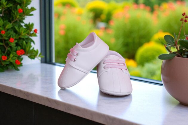 Beblux Kız Nakışlı/Lastikli Bebek Spor Ayakkabı Beyaz